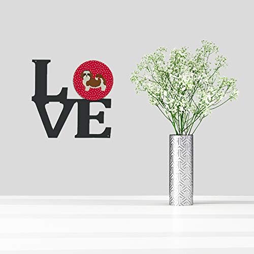 Tesouros de Caroline CK5953walv Shih tzu Love Metal Wall Artwork Love,