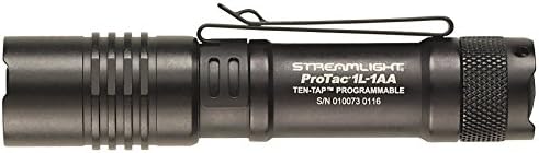 Streamlight 88061 Protac 1L-1AA 350 lúmen Luz tática profissional de combustível duplo, preto e 66604 250 lúmen Microstream USB Lanterna de bolso recarregável, caixa, preto