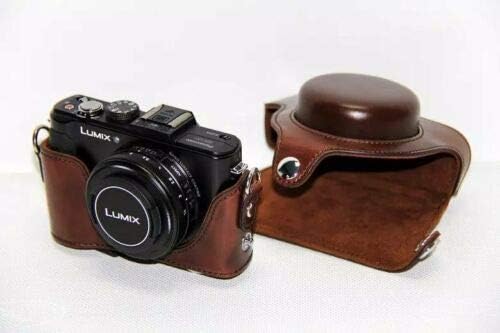 Caixa de câmera de couro PU de proteção, bolsa para Panasonic Lumix DMC LX5 LX7 LX3