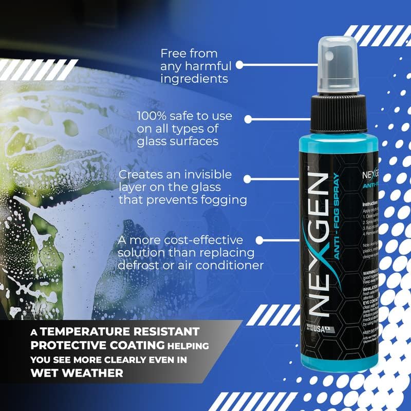 NEXGEN Premium Quality Anti-Fog Spray e Spray de Limpador de Interior
