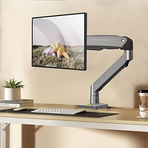 NB NORTH BAYOU MONITOR ARM MONTAGEM DE MONTAGEM DE MOVIMENTO DE MOVIMENTO COMPLETO ARMO LONGO COM MENHA DE GAS SPRING PARA 22 ''-35 '' MONMORES DE 6,6 a 26,4 LBS Altura Monitor ajustável Stand G70