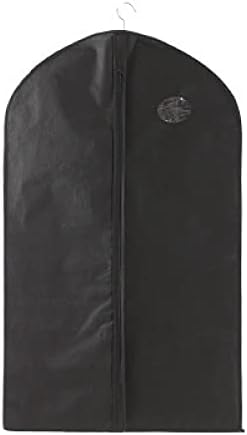 HRTNS Médio não tecido capa de roupa de tampa de roupas de tampa de tampa para pendurar bolsa de casaco preto
