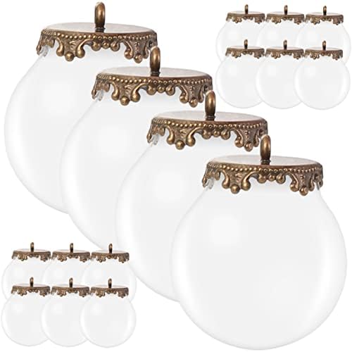 Sewacc 40 conjuntos de vidro pingente de pingente de charme de colar mini -globo mini encantos claros de pulseira de pulseira de mini