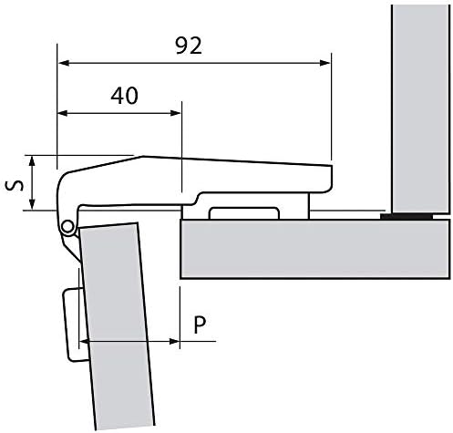 Blum 79T9550 Clipe de 95 graus Top Blind Call Decla