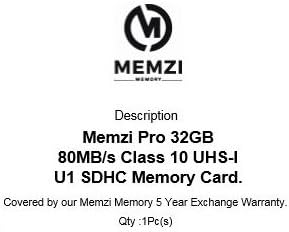 MEMZI PRO 32GB CLASS 10 80MB/S SDHC MEMÓRIA CARTÃO PARA PANASONIC HC-V777, HC-V770, HC-V770M, HC-V770K, HC-V760, HC-V757,