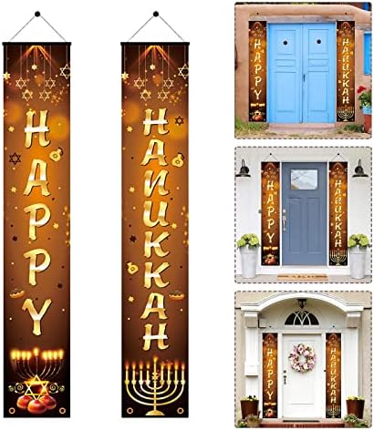 Decorações de Natal Ornamentos de Natal decoração de casa decoração de festas de festas de festas hanukkah banner hanukkah