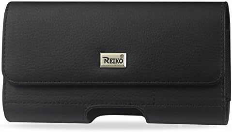 Bolsa horizontal de Reiko com clipe de correia do suporte para cartão para iPhone 6/6s - embalagem de varejo - preto - HP500B -562804BK