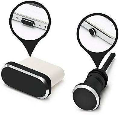 PortPlugs USB C Set - Plugue de poeira Compatível com S20, Ultra, Plus, S10/S9/S8, Nota, quaisquer portas do tipo C, acabamento em alumínio,