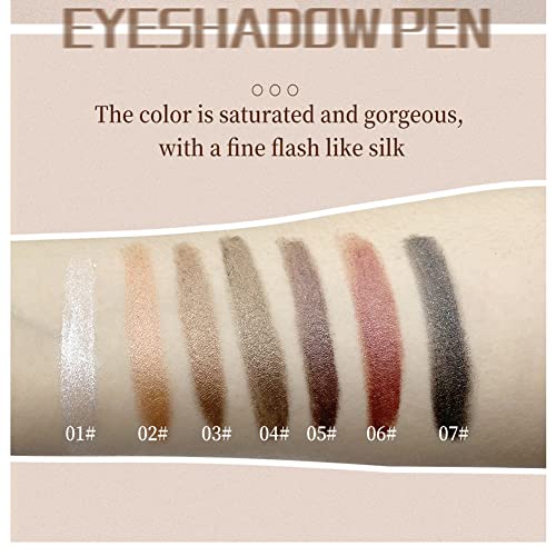 Fac com facilidade 7 cores Bust Shimmer Eye Shadow, Lápis de sombra de creme de creme de olho espumante, caneta de