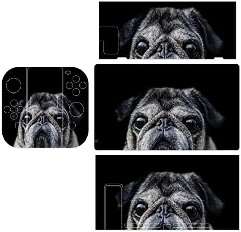 Brown Old Pug Face Skin Protective Sticker Game Protector Compatível Full Wrap para Nintendo Switch para Switch