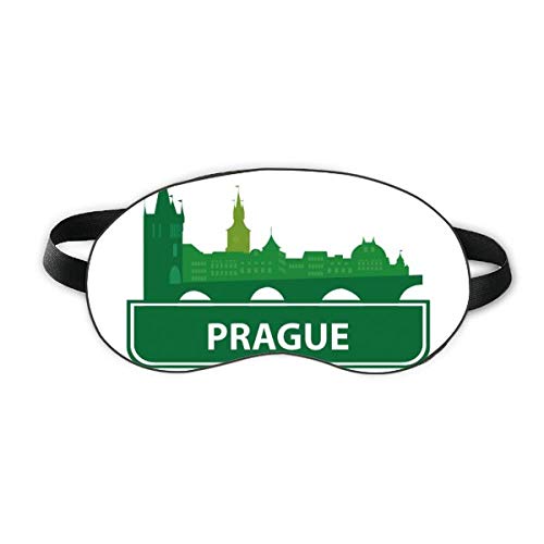 Praga República Tcheca Verde Landmark Sleep Sleep Shield Soft Night Blindfold Shade Cover