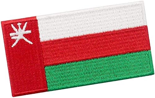 Embrato de bandeira embroaa bordou o nacional moral apliques de ferro em costura no emblema de Omã