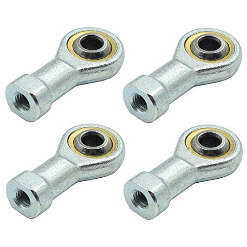 Phituoda 6mm interno do dia da haste rolando auto -lubrificação, M6 x 1.0 Conector de rosca fêmea Junta, Si6t/k Rolamento de esferas