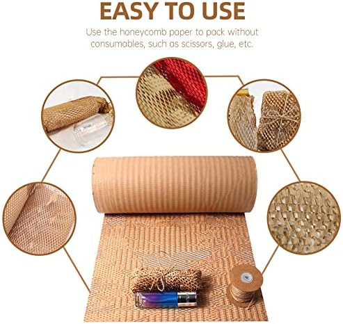 Papel de embalagem 12 x100 'Eco Friendly Honeycomb Roll para embalagem e movimentação de fornecedores de remessa reciclável em papel bolha de papel embrulhada em papel kraft roll