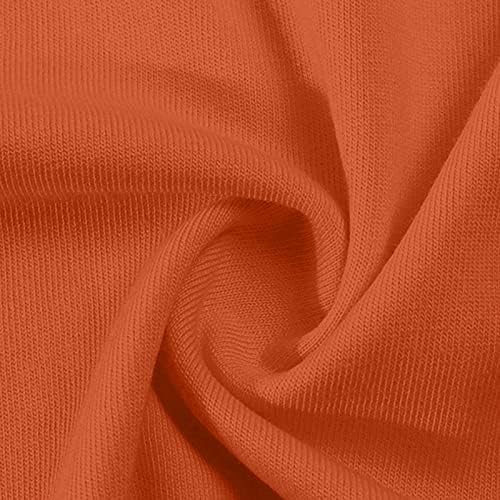 Tshirt de outono de verão laranja queimado para roupas femininas para homens