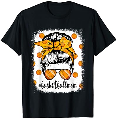 Basquete da mãe do dia da mãe bagunça baque de pão de punção feminina camiseta feminina