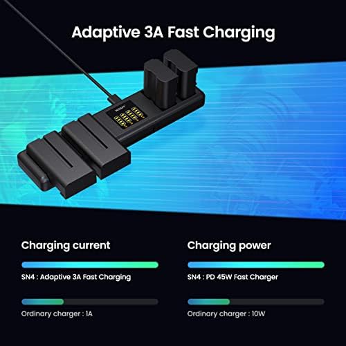 XTAR SN4 Multi Battery Multi Model Câmera Carregador de bateria Sony NP-FZ100 Sony NP-FZ100 Simultaneamente para quatro carregamento