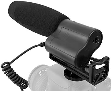 Microfone de espingarda NC digital com muff de pára-brisa e gato morto para Sony HDR-PJ670