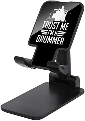 Confie em mim, eu sou um baterista dobrável do telefone celular suporte de ângulo ajustável altura portátil portátil titular do telefone
