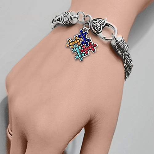 SBI Jewelry Autism Conscientizador Bracelets para mulheres Cruz Pigzle Puzzle Princip