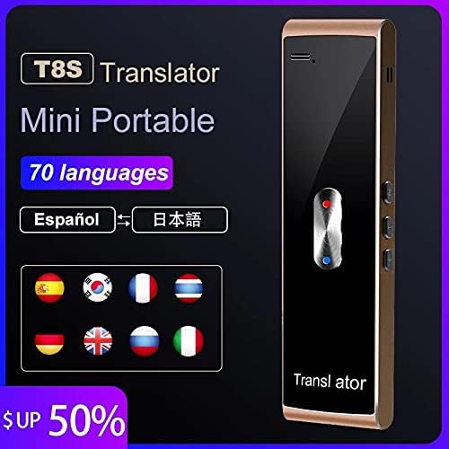 Mini portátil grosso tradutor inteligente 70 Idiomas App de tradutor de voz instantâneo de duas vias em tempo real