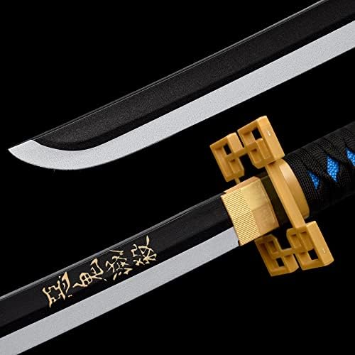 Cosplay Anime Katana Swords, espada de espada de tanjirou samurai/espada de anime espada de anime, espada Sword-Agatsuma Zenitsu Sword e Kamado Tanjirou Sword & Rengoku Kyoujurou Sword…
