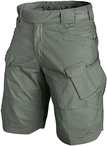 Shorts táticos mais urbais para homens à prova d'água respirável rápido seco de pesca shorts com bolsos multi -bolsos
