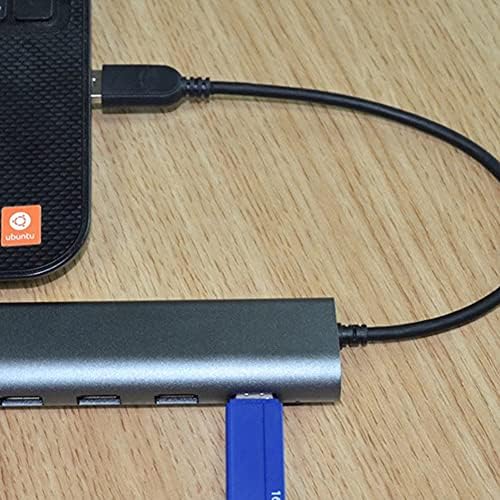 Houkai 4-Porta USB 3.0 Aluminum Hub multifuncional Adaptador de alta velocidade para laptop