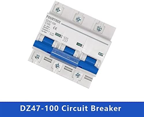 Ahafei 1PCS Disjuntor DZ47 63A 80A 100A 125A MCB 10KA Capacidade de ruptura de alta capacidade de ruptura Miniature Switch 1p 2p 3p 4p