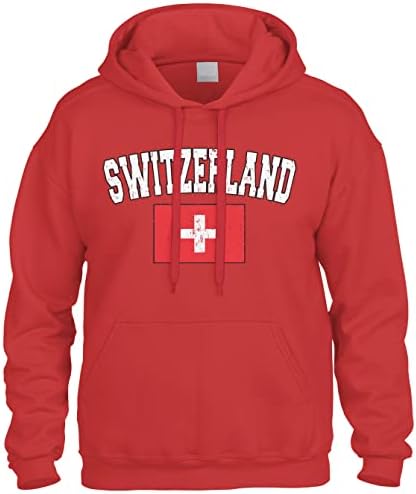 Cybertela desbotou a bandeira suíça da Suíça, capuz de moletom com capuz
