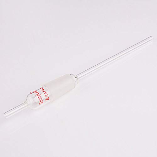 Adaptador estendido de vidro Stonylab, vidro borossilicato 24/40 adaptador de entrada com tubo de gotejamento de 8 mm prolongado de