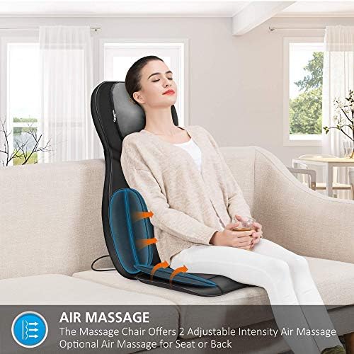 Snailax shiatsu compressão de ar pacote de massageiro de back inglesa, massagem cadeira de massagem massagem para pescoço e