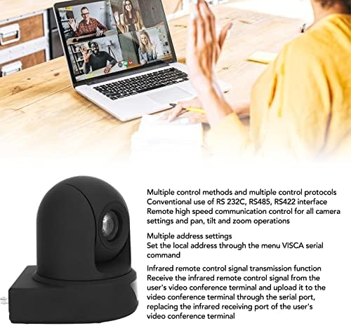 Câmera 1080p PTZ, câmera de videoconferência de zoom óptico de 30x com função de cruzeiro automática, webcam USB rotativo PTZ para reunião de negócios online