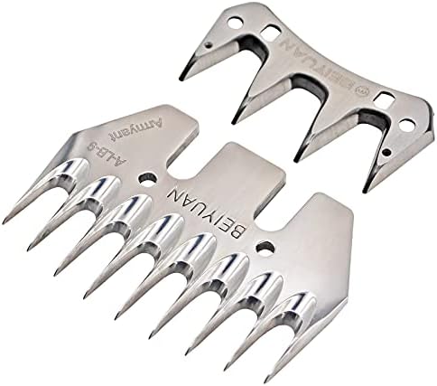 Lâminas de tesouras de ovelha NC Curvadas 13 de dente de lã elétrica Cutter cabras CLIPPER TECLPERS BLADE BLADES OVEL