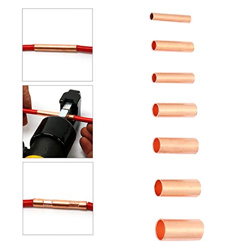 250pcs de cobre de cobre vermelho gt1-6mm conector de tubo de articulação intermediária de armação intermediária Conector de conexão