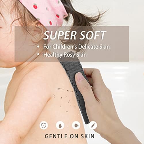 Esponja de banho esfoliante super macia, reutilizável Removedor de pele morto Banho Sponge, limpeza a pele da sujeira e excesso de óleo esfoliante de esponja, suprimentos de limpeza do corpo para mulheres, crianças