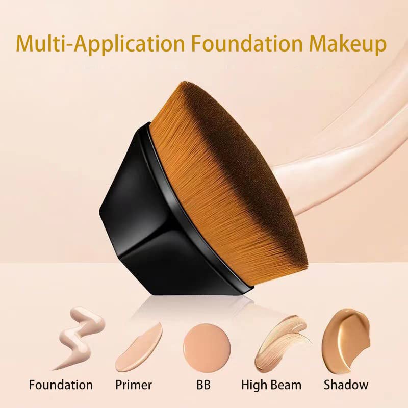 Escova de maquiagem da fundação para misturar líquido, corretivo creme ou cosméticos sem falhas, escovas de maquiagem