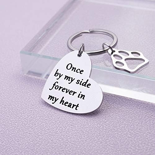 Pet Memorial Gift Keychain for Dogs Cats Personalizado -Loss of Pet Sympathy DIY Artesanato Remembrance Cat Remembrance com Paw Print Family Keyrings