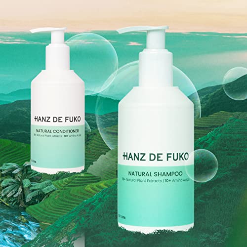 Hanz de Fuko Shampoo natural premium e kit de cuidados com os cabelos do condicionador - limpadores de cabelo de alto desempenho,