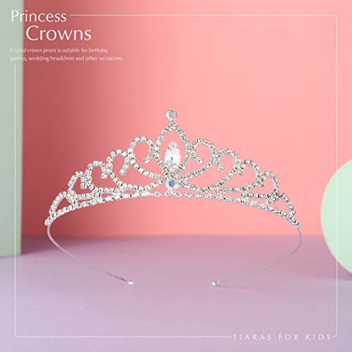 Kilshye Silver Tiara Girsl Princesa Principia Rostrone Crown Festa de Aniversário Tiaras Acessórios para Mulheres