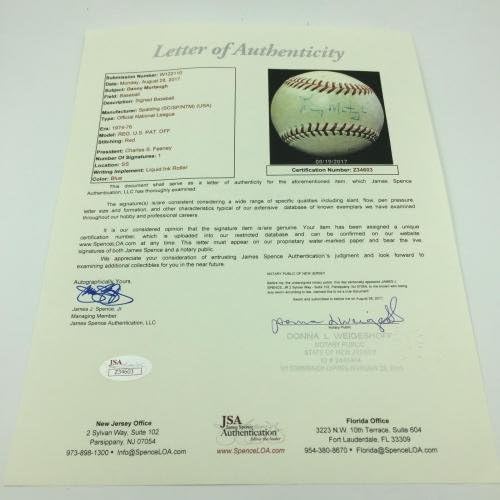 O raro Danny Murtaugh Single assinou o beisebol da Liga Nacional com Piratas JSA Coa - Bolalls autografados