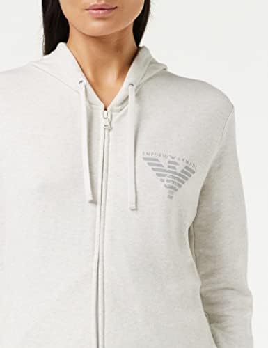 Emporio armani feminino feminino alongamento terry full zip jacket