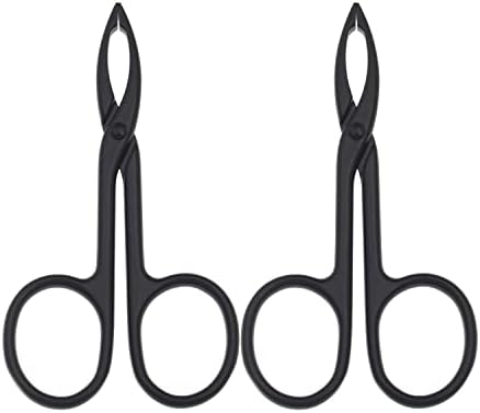 Motanar Scissors Shaped Braws Tweezers Clipe - Tweezers de ponta plana Plucker de cabelo para cabelos e sobrancelhas Cuidados pessoais Multicolor