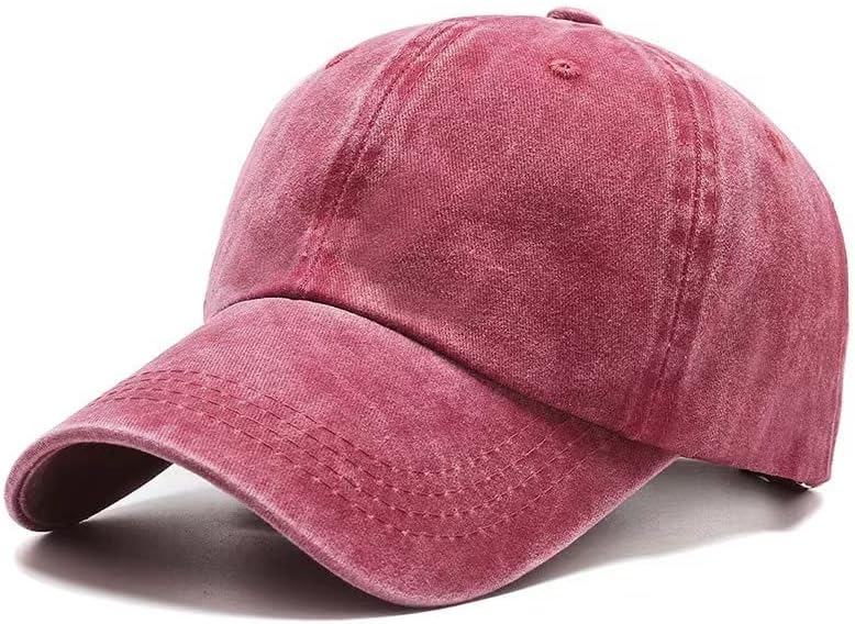 Justyling Cotton Unissex Vintage Baseball Cap - Chapéu unissex angustiado lavado ajustável - Chapéus unissex de verão