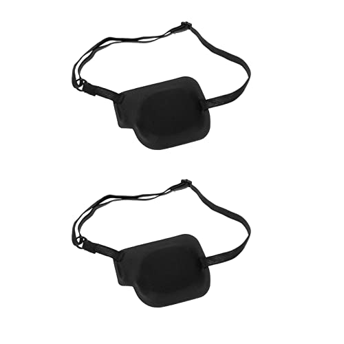 Trajes de Halloween doytool Amblyopia Black Eye Patches: 2pcs 3D Olhos de olho Capas de olho único Elastic esquerda remendo