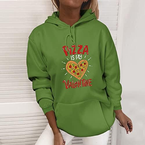 Pizza é minha camisa dos namorados para mulheres engraçadas capuzes dos namorados moletons moletons com cordão de manga