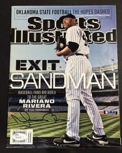 Mariano Rivera assinou a Sports Illustrated Magazine JSA Autograph 2013 No Label - Revistas MLB autografadas