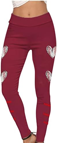 Ssuyeuri High Wistide Leggings Para Mulheres Levantamento de Butt, Mãe Baseball Leggings Tummy Control Workout Yoga Pants Mães Presente