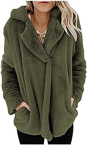 Jaqueta aconchegante feminino de inverno elegante jaqueta de manga longa e aconchegante com tampa de jaqueta de bombôs sólidos