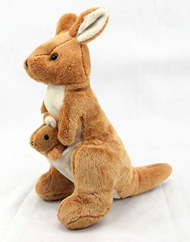 Animal de pelúcia de pelúcia | Super macio e huggable Kangaroo Toy para meninos para bebês e crianças pequenas, meninas | Snuggle, travesseiro de abraço recheado com recheio de algodão PP | Ótima ideia de presente para aniversários e feriados